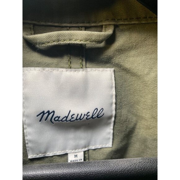 Madewell Womens Olive Green Utility Cargo Military Style Jacket M Durable Casual - Picture 7 of 9